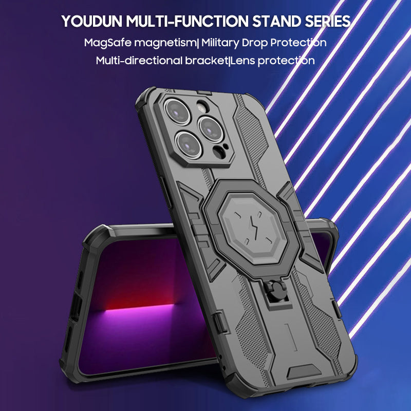 iPhone Magsafe Series | Rotating Magnetic Ring Stand Mobile Phone Case