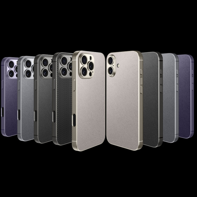 GKK Metal Paint Skin Feel Leather Full Coverage Phone Case
