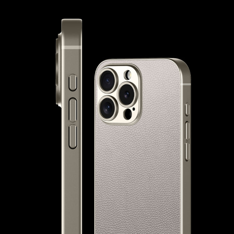 GKK Metal Paint Skin Feel Leather Full Coverage Phone Case