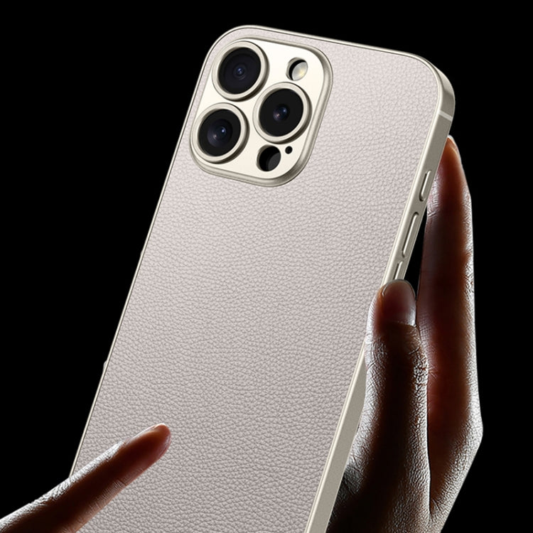 GKK Metal Paint Skin Feel Leather Full Coverage Phone Case