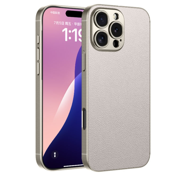 GKK Metal Paint Skin Feel Leather Full Coverage Phone Case