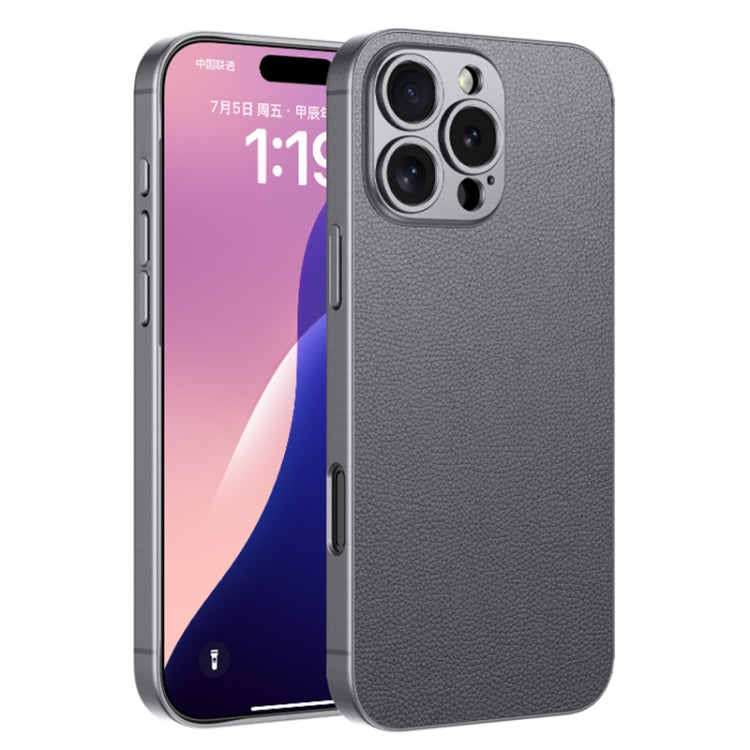 GKK Metal Paint Skin Feel Leather Full Coverage Phone Case