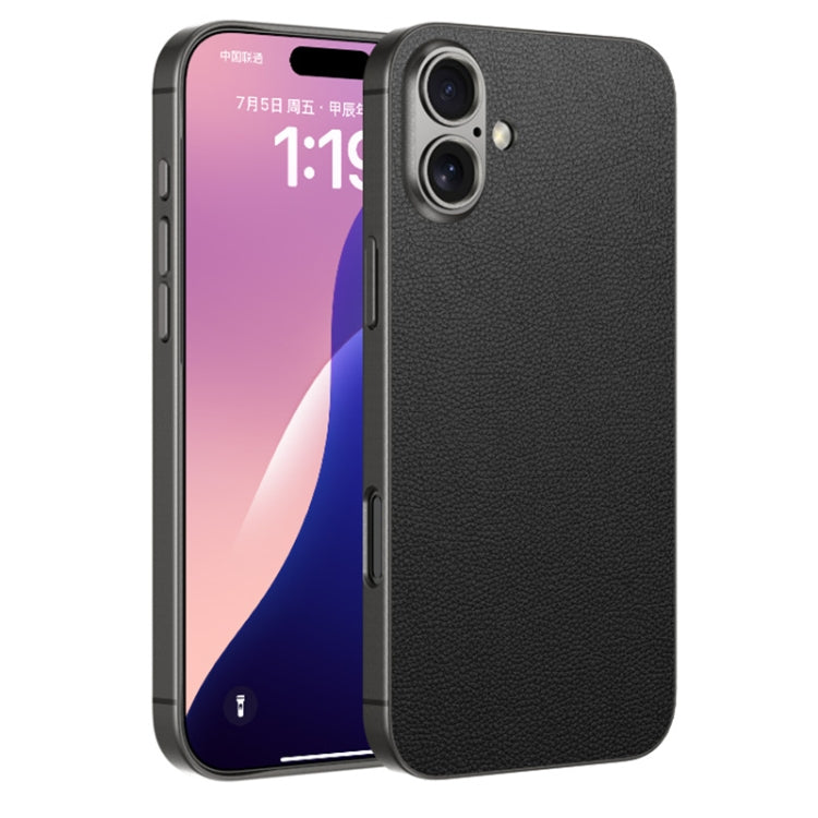 GKK Metal Paint Skin Feel Leather Full Coverage Phone Case