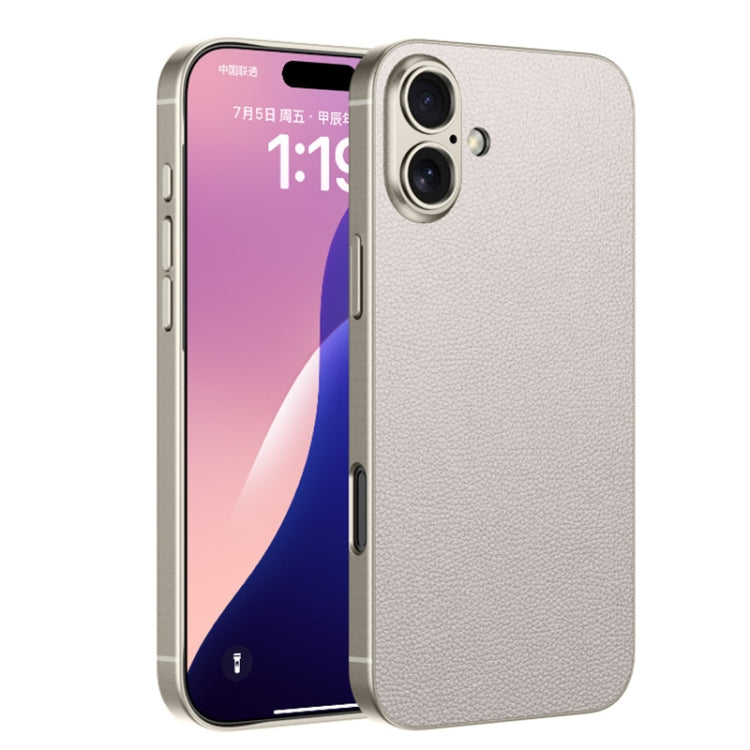 GKK Metal Paint Skin Feel Leather Full Coverage Phone Case