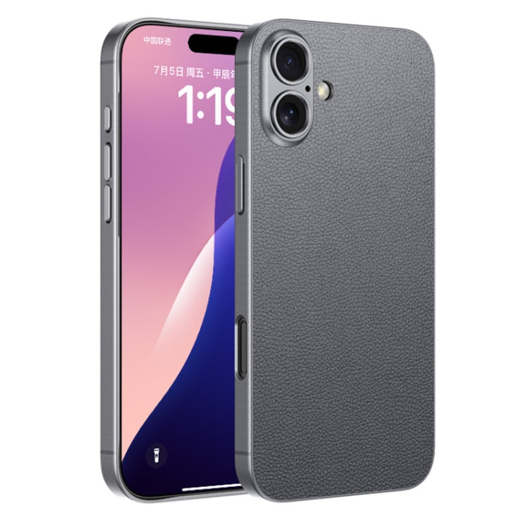 GKK Metal Paint Skin Feel Leather Full Coverage Phone Case