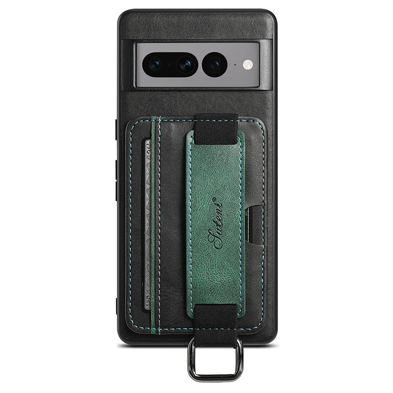 Google Series | Wrist Strap Card Holder Leather Case