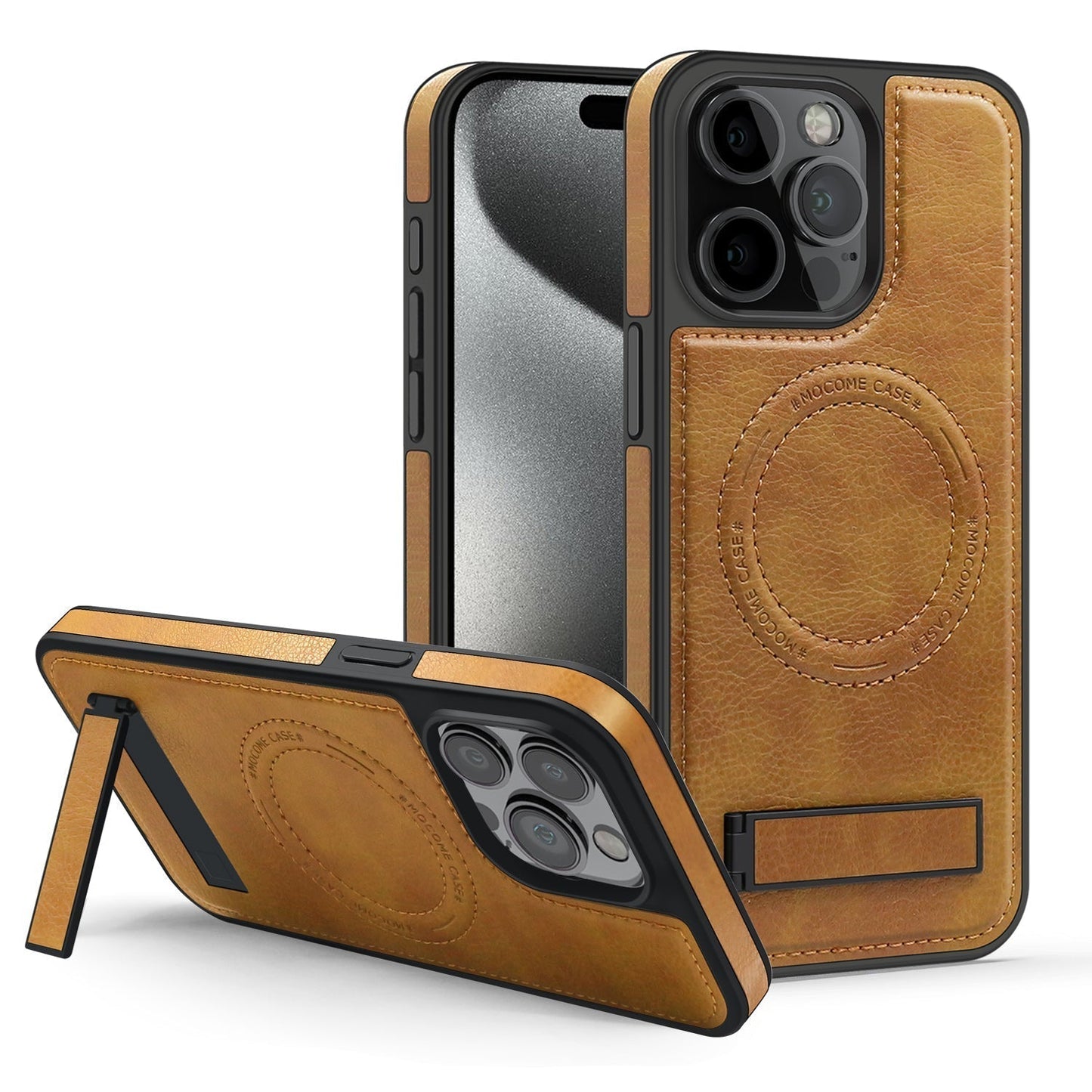 iPhone Magsafe Series | Retro Leather Case with Stand
