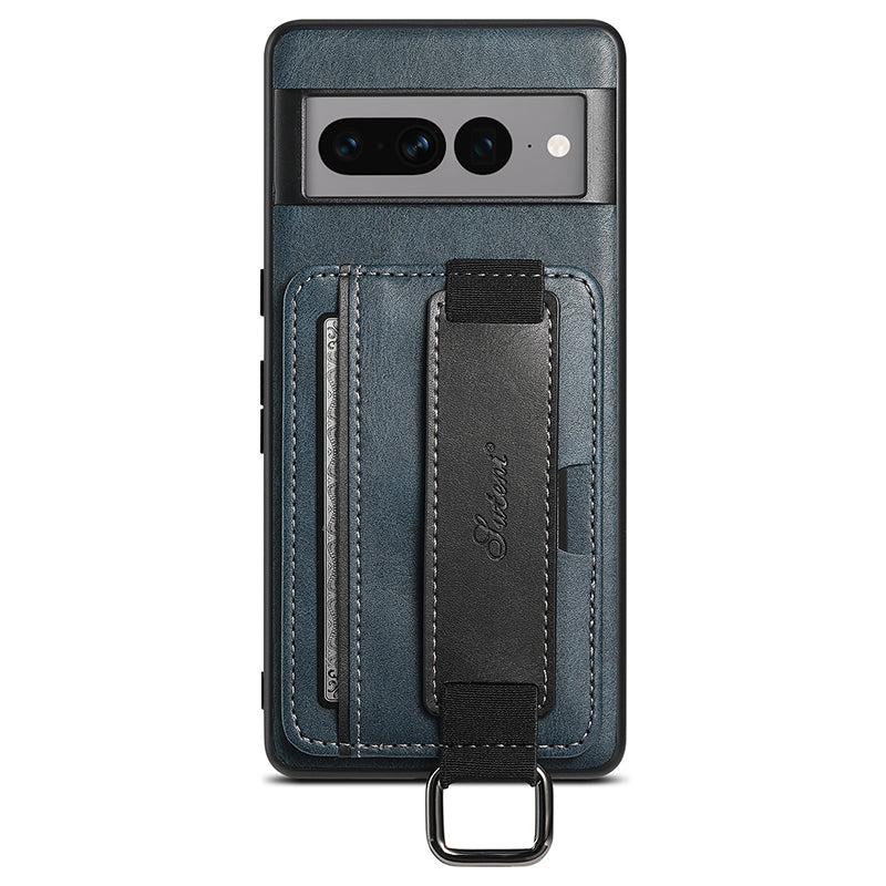 Google Series | Wrist Strap Card Holder Leather Case
