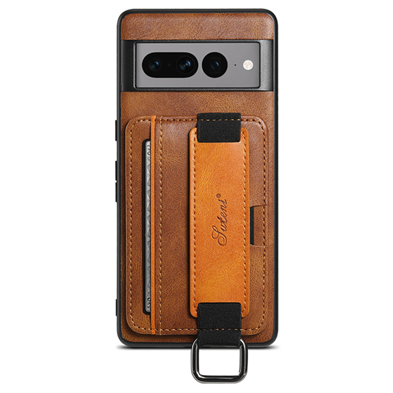 Google Series | Wrist Strap Card Holder Leather Case