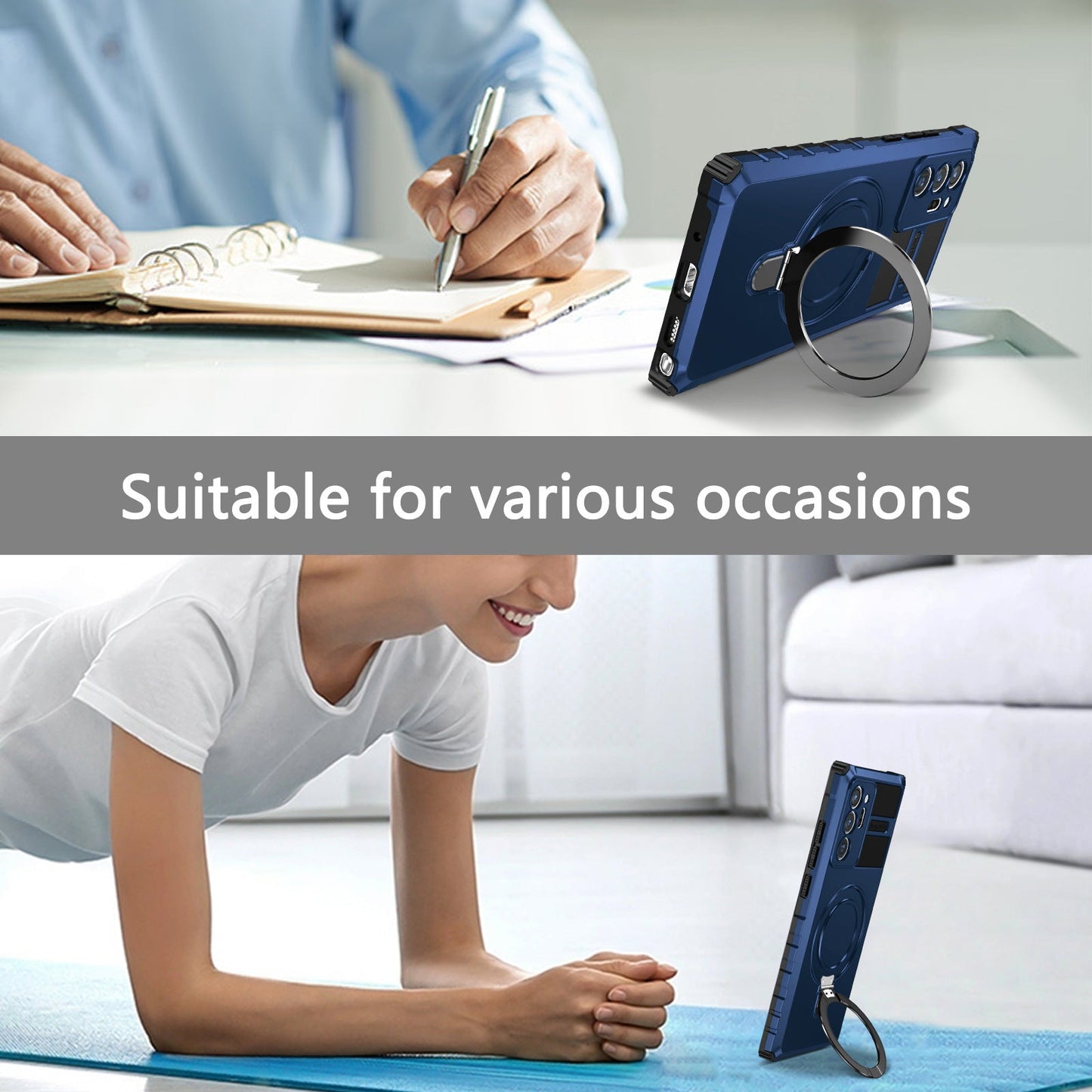 Samsung Magsafe Series | Rotating Magnetic Ring Stand Mobile Phone Case